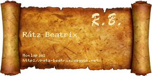 Rátz Beatrix névjegykártya