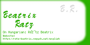 beatrix ratz business card